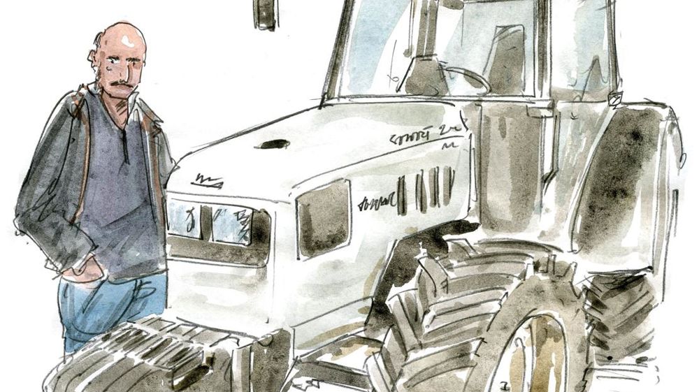 Jean-Paul, éleveur laitier en Ardèche, 56 ans. © G. de Dieuleveult